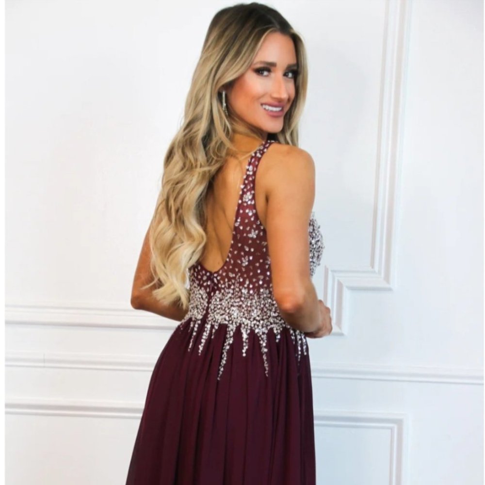 Burgundy dress